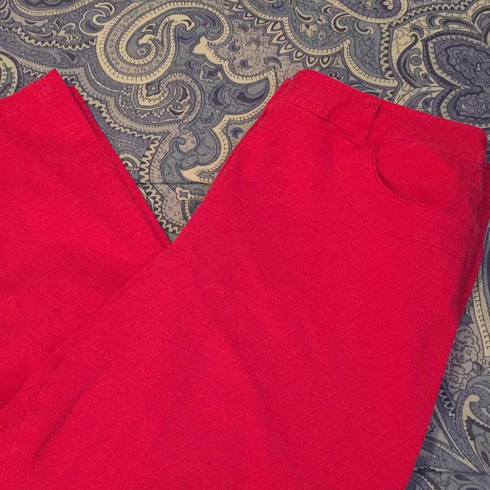 Talbots Stretch Red Capri Pants